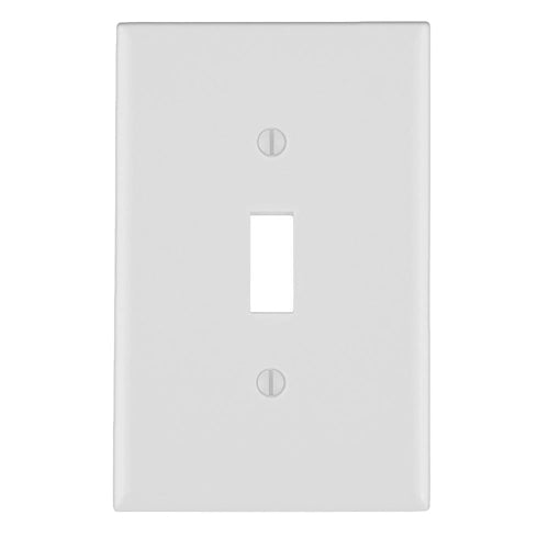 Leviton 88001 Residential White Toggle Light Switch Cover Wall Plates Switchplates