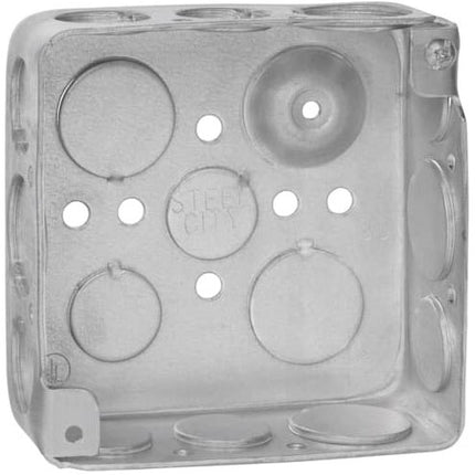 Steel City 52151-1234GB 1-Gang 4 in. New Work Metal Electrical Wall Box