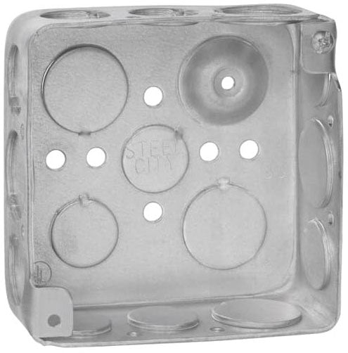 Steel City 52151-1234GB 1-Gang 4 in. New Work Metal Electrical Wall Box