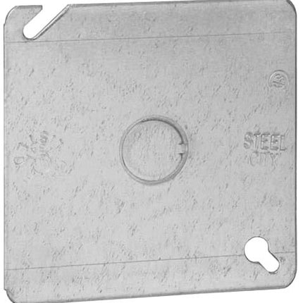 Steel City 52C6 4" Square Cover Flat 1/2-Ko