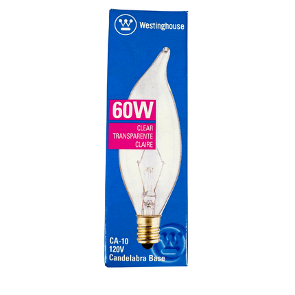 Westinghouse 60W 130v B10 Decorative Bulbs Frost Small Candelabra Base