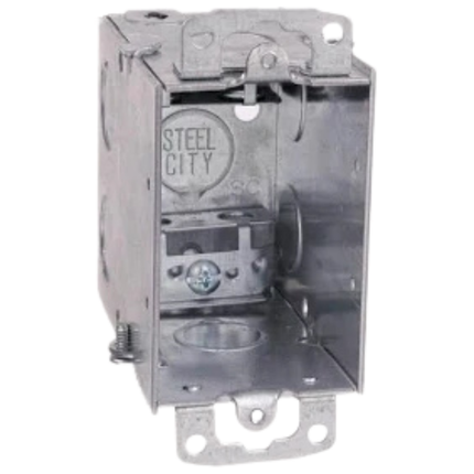 Steel City 18 cu. in. Old Work Pre-Galvanized Metal Gangable Switch Electrical Box (CX-25R)