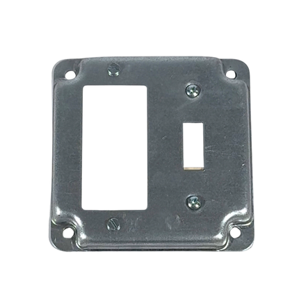 Steel City RS18-CC Pre-Galvanized Steel Outlet Box Cover 4 Inch x 4 Inch x 1/2 Inch Steel