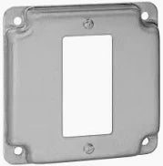 Steel City Square Box Surface Cover GFI 4" x 1/2" Deep RS-16-CC