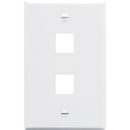 ICC 2 Port Single Gang Faceplate
